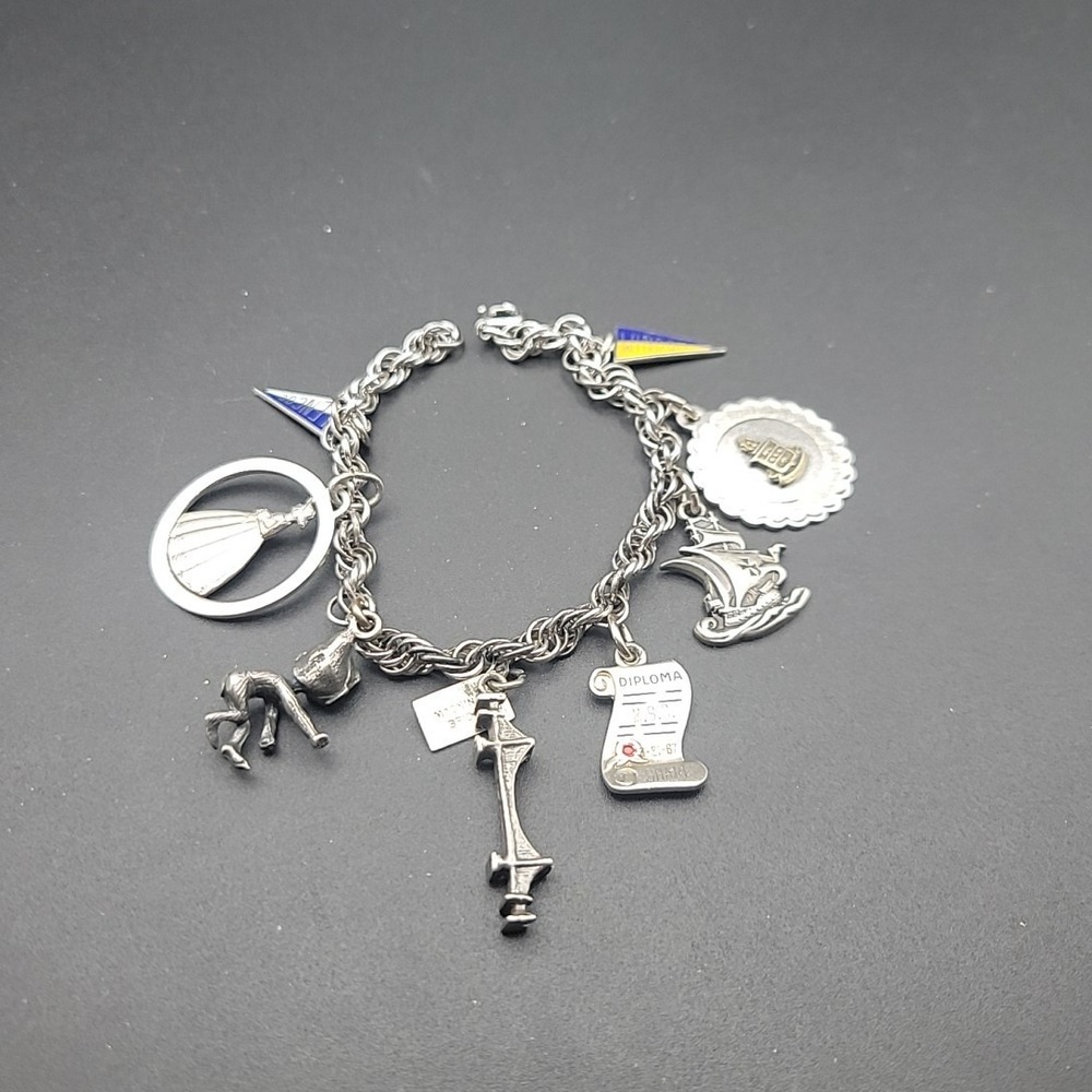 Genuine "Summer of 1967" Time Capsule – Vintage Sterling Silver Charm Bracelet